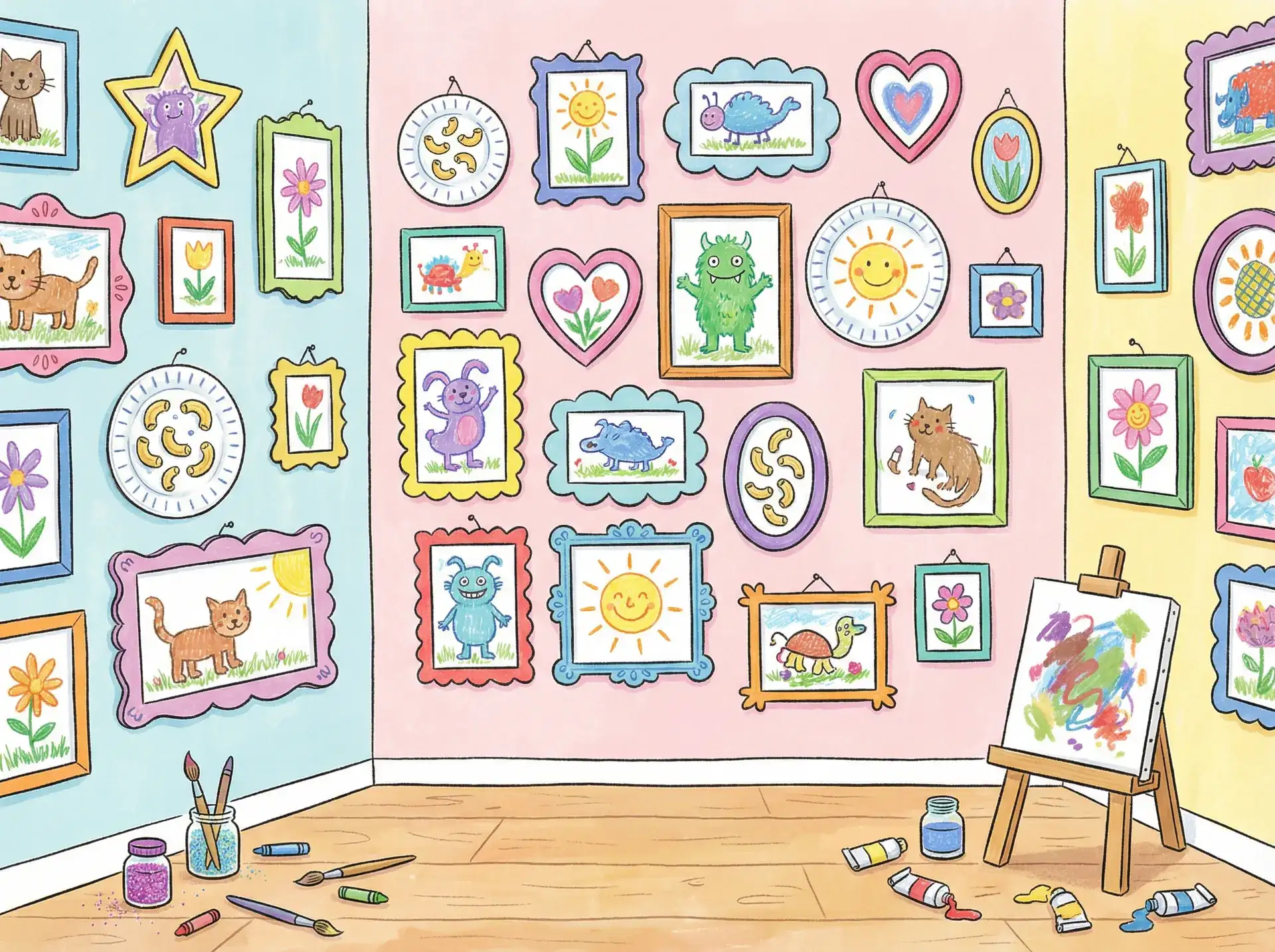 小朋友的彩色画作 - 太空旅客 创意展示